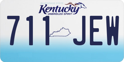 KY license plate 711JEW