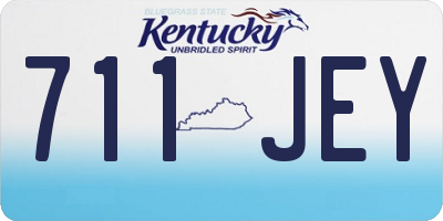 KY license plate 711JEY