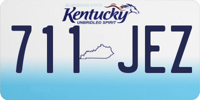 KY license plate 711JEZ