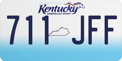 KY license plate 711JFF