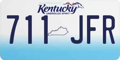 KY license plate 711JFR