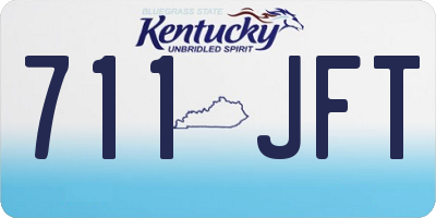 KY license plate 711JFT