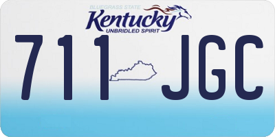 KY license plate 711JGC