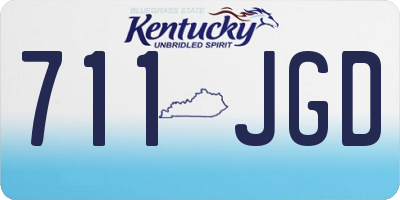 KY license plate 711JGD