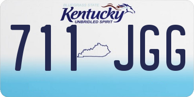 KY license plate 711JGG