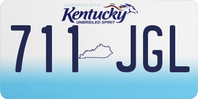 KY license plate 711JGL
