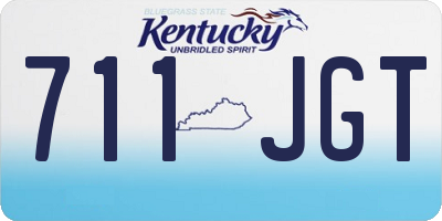 KY license plate 711JGT