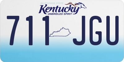 KY license plate 711JGU