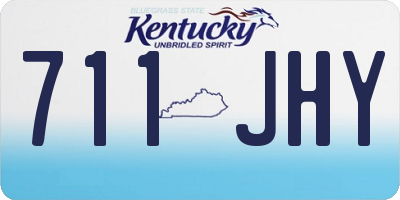 KY license plate 711JHY