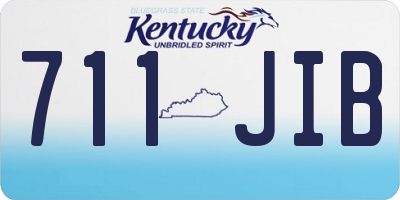 KY license plate 711JIB