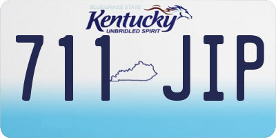 KY license plate 711JIP