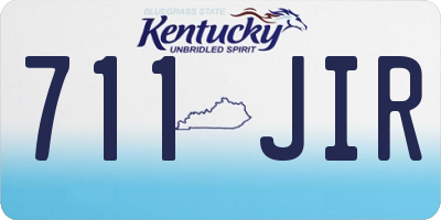 KY license plate 711JIR
