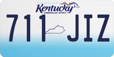 KY license plate 711JIZ