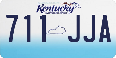 KY license plate 711JJA