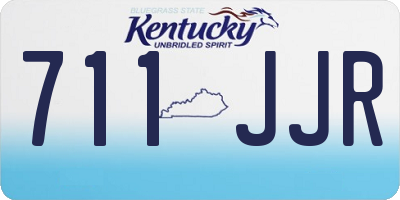KY license plate 711JJR