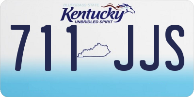KY license plate 711JJS