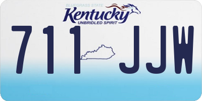 KY license plate 711JJW