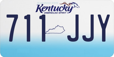 KY license plate 711JJY