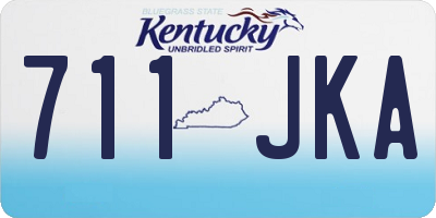 KY license plate 711JKA