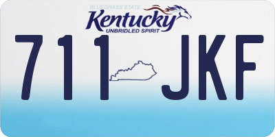 KY license plate 711JKF