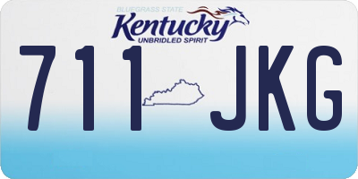 KY license plate 711JKG