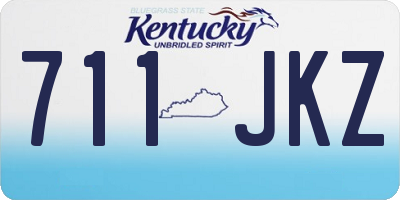 KY license plate 711JKZ
