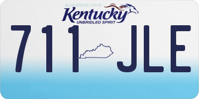KY license plate 711JLE