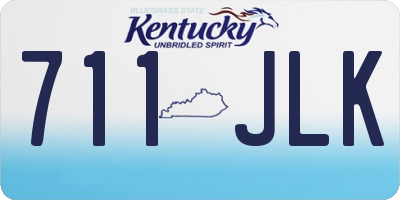 KY license plate 711JLK