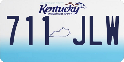 KY license plate 711JLW