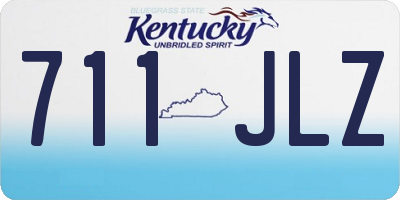 KY license plate 711JLZ
