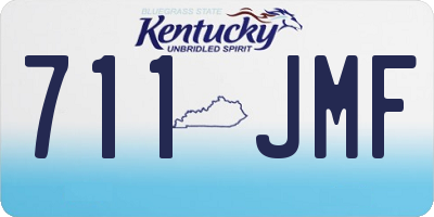 KY license plate 711JMF