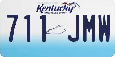 KY license plate 711JMW