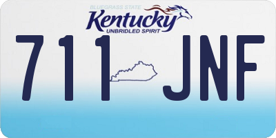 KY license plate 711JNF