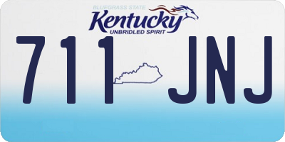 KY license plate 711JNJ