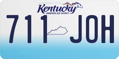KY license plate 711JOH