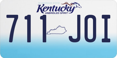 KY license plate 711JOI