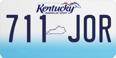 KY license plate 711JOR
