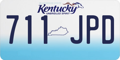 KY license plate 711JPD
