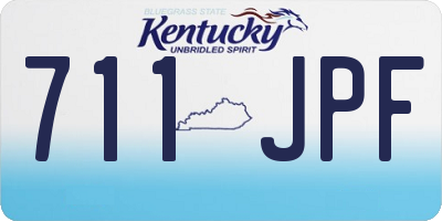 KY license plate 711JPF