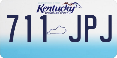 KY license plate 711JPJ