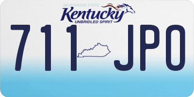 KY license plate 711JPO