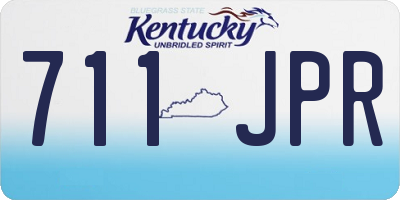 KY license plate 711JPR