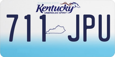 KY license plate 711JPU