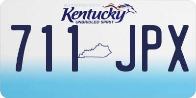 KY license plate 711JPX