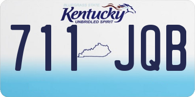 KY license plate 711JQB