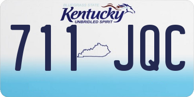 KY license plate 711JQC