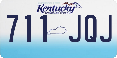 KY license plate 711JQJ