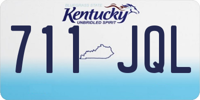 KY license plate 711JQL