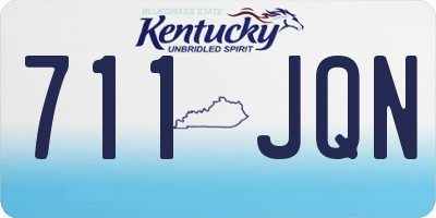 KY license plate 711JQN