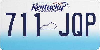 KY license plate 711JQP